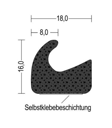 Moosgummi-Zargenprofil-Profil-KHD1035-B-Meterware-Selbstkleibend-Moosgummidichtung-moosgummiprofil