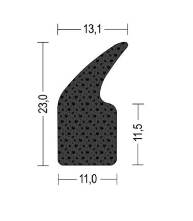 Moosgummi-Zargenprofil-Profil-KHD1037-B-meterware-Moosgummidichtung-moosgummiprofil-Gummiprofil-Kuehlzellendichtung-Kuehlhausdichtung-